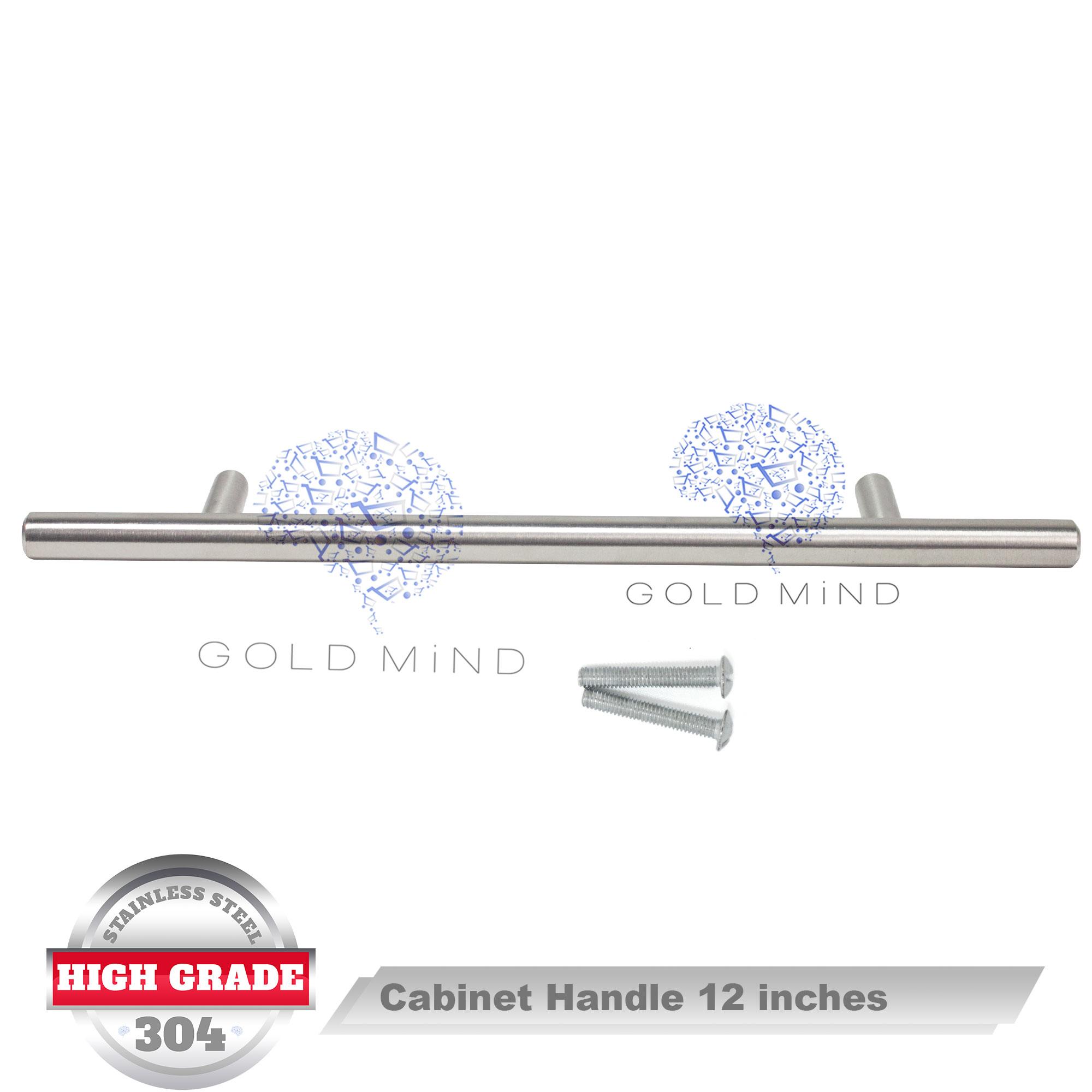 Stainless Steel 304 Cabinet Drawer Pull Handle T Bar 12 Inches