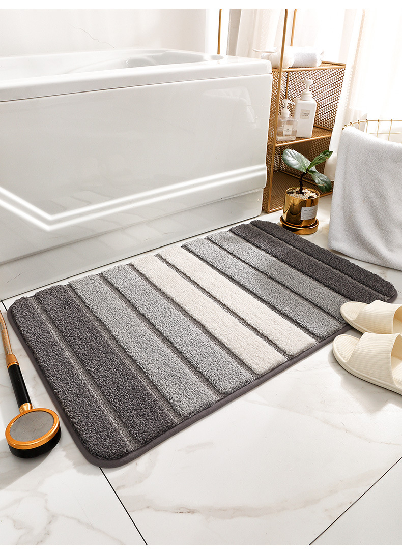 vizoe Bathroom Rugs Non Slip Bath Mat, Fluffy Microfiber Bath Mats Water  Absorbent Green Bathroom Rug, Machine Washable Leaves Bath Rugs for  Bathroom