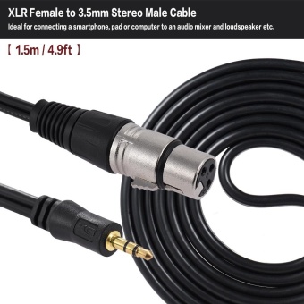 4.9ft / 1.5m XLR Female To 3.5mm Stereo Male Cable Connector Wirefor IPhone IPad Smartphone Mixer Mixing Console Micro-phoneLoudspeaker Computer - Intl June 2018 - 2 4.9ft / 1.5m XLR Female to 3.5mm Stereo Male Cable Connector Wirefor iPhone iPad Smartphone Mixer Mixing Console Micro-phoneLoudspeaker Computer - intl - 2