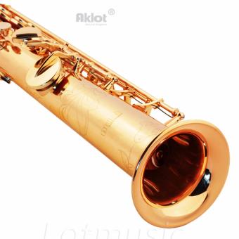 Aklot Bb Soprano Saxophone Sax Gold Lacquered Brass Body With Tunerand Reeds - Intl June 2018 - 2 Aklot Bb Soprano Saxophone Sax Gold Lacquered Brass Body with Tunerand Reeds - intl - 2