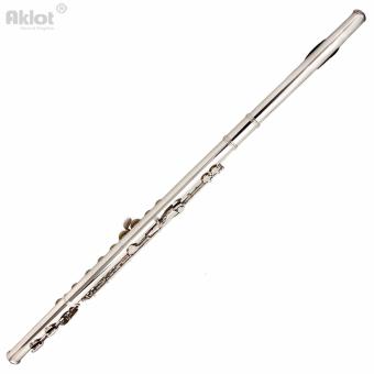 Aklot C Flute Cupronickel Nickel Plated For Student Split E WithStand Tuner Cleaning Kit - Intl June 2018 - 2 Aklot C Flute Cupronickel Nickel Plated for Student Split E withStand Tuner Cleaning Kit - intl - 2