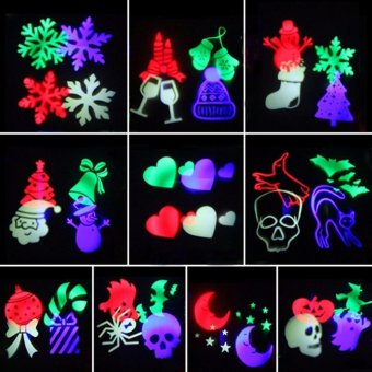 Christmas Halloween Laser Projector LED Stage Light Waterproof 10Replaceable Patterns Holiday Party Landscape Decoration Lights -intl June 2018 - 2 Christmas Halloween Laser Projector LED Stage light Waterproof 10Replaceable Patterns Holiday Party Landscape Decoration lights -intl - 2