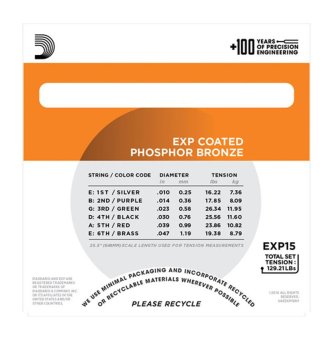 D'Addario EXP-15 Phosphor Bronze Wound June 2018 - 2 D'Addario EXP-15 Phosphor Bronze Wound - 2