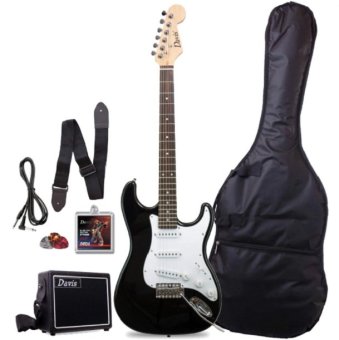 Davis Stratocaster with Portable Amplifier Electric Guitar Package ST-1 ...