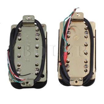 Humbucker Pickup Set With Silver Magnetic Column Set Of 2 Black -intl June 2018 - 2 Humbucker Pickup Set with Silver Magnetic Column Set of 2 Black -intl - 2