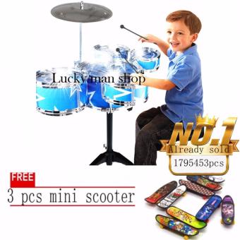 JAPAN And USA Best Selling Free 3pcs Mini Scooter Jazz Drum+ChairKids Early Education Toy Percussion Instrument Gift June 2018 - 2 JAPAN and USA best selling free 3pcs mini scooter Jazz Drum+ChairKids Early Education Toy Percussion Instrument Gift - 2