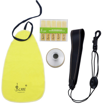 LADE 4-in-1 Alto Saxophone Sax Accessory Kit Belt Cleaning Cloth Reed Aluminum Mute Sax Accessory April 2018 - 2 LADE 4-in-1 Alto Saxophone Sax Accessory Kit Belt Cleaning Cloth Reed Aluminum Mute Sax Accessory - 2