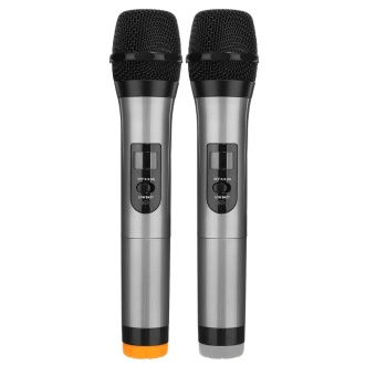LCD Dual Channel 2 Mic Professional Handheld UHF KTV Wireless Microphone System - Intl June 2018 - 2 LCD Dual Channel 2 Mic Professional Handheld UHF KTV Wireless Microphone System - intl - 2