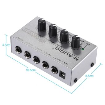 MX400 Ultra-compact Low Noise 4 Channels Line Mono Audio Mixer With Power Adapter Outdoorfree - Intl July 2018 - 3 MX400 Ultra-compact Low Noise 4 Channels Line Mono Audio Mixer with Power Adapter Outdoorfree - intl - 3