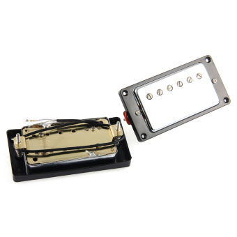 New 2pcs Humbucker Double Coil Pick-up LP Guitar Pickup ForReplacement Sliver Surface Black Box - Intl June 2018 - 4 New 2pcs Humbucker Double coil pick-up LP Guitar Pickup ForReplacement Sliver Surface Black Box - Intl - 4