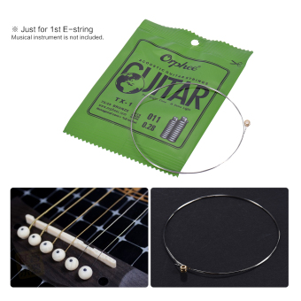 Orphee TX-1 Single String Replacement For Acoustic Folk Guitar 1stE-String (.011) 10-Pack High-carbon Steel Core 75/25 PhosphorBronze Extra Light Tension - Intl June 2018 - 2 Orphee TX-1 Single String Replacement for Acoustic Folk Guitar 1stE-String (.011) 10-Pack High-carbon Steel Core 75/25 PhosphorBronze Extra Light Tension - intl - 2