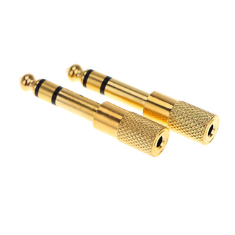 Pair Of Audio Jack Adapter Convertor Stereo Plug Socket ForElectric Guitars Microphone Headphone 6.35mm Male 3.5mm Female June 2018 - 2 Pair of Audio Jack Adapter Convertor Stereo Plug Socket forElectric Guitars Microphone Headphone 6.35mm Male 3.5mm Female - 2