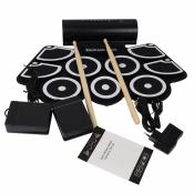 Portable Roll Up Drum Pad Set with Speakers and Accessories