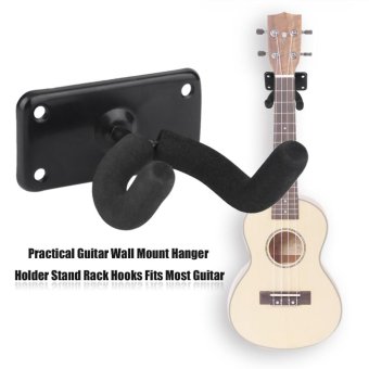 USTORE Practical Guitar Wall Mount Hanger Holder Stand Rack Hooks Fits Most Guitar Black - Intl June 2018 - 5 USTORE Practical Guitar Wall Mount Hanger Holder Stand Rack Hooks Fits Most Guitar Black - intl - 5