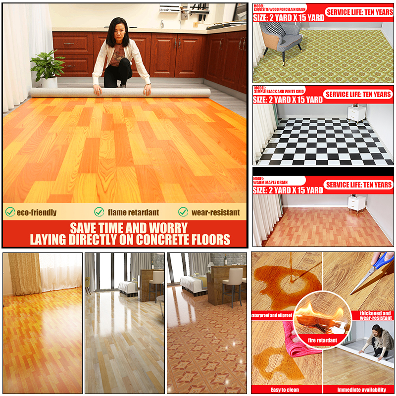 Wooden Design Rubber Linoleum Floor Mat - Hot Sale