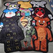 Off White Cartoon Bearbricks Rug - Non-slip Fashion Floor Mat