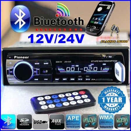 Pioneer Car Stereo with Bluetooth and USB/SD Support