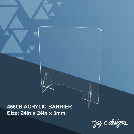 Jay C. Designs Acrylic Sneeze Guard Divider 4550