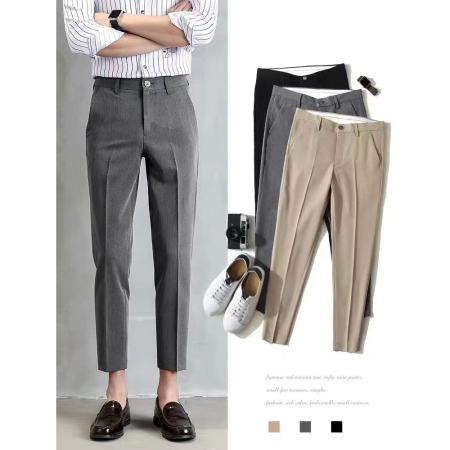 NS Men's Korean Fashion Trouser Pants with Above Ankle Length