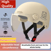 Lightweight Half Face Motorcycle Helmet - All-Season Safety Gear