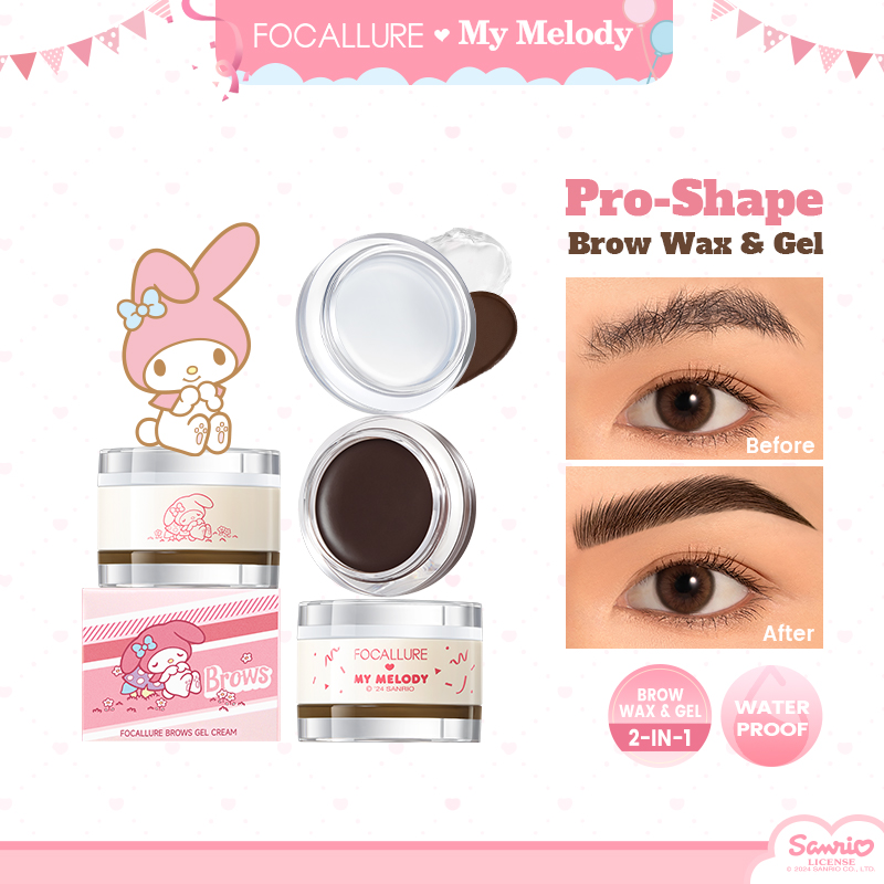 Discount on Focallure  shoes - SKU: Focallure X Sanrio #eyeloveparty Pro-Shade Eyebrow Cream Gel 3d Full Quick Dry 2-In-1 Multi-Use Long