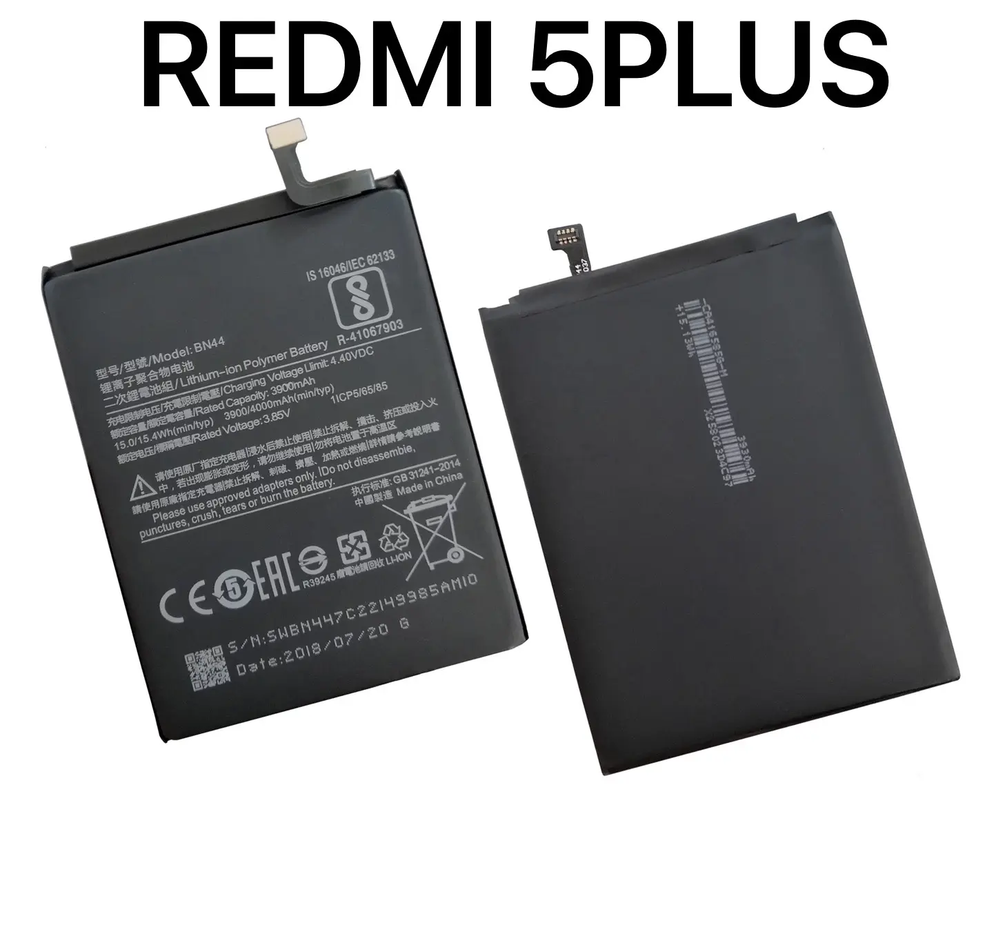 Xiaomi Mobilephone Battery For Xiaomi Redmi Bn44 Redmi 5 Plus Original High Quality Li Ion Battery Lazada Ph