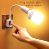 The 7 Dwarves Plug in Flexible Wall Light Socket Adapter E27 Lamp Bulb Extension Holder