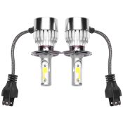 2PCS Upgrade New Chips C6 h4 Car LED Headlight