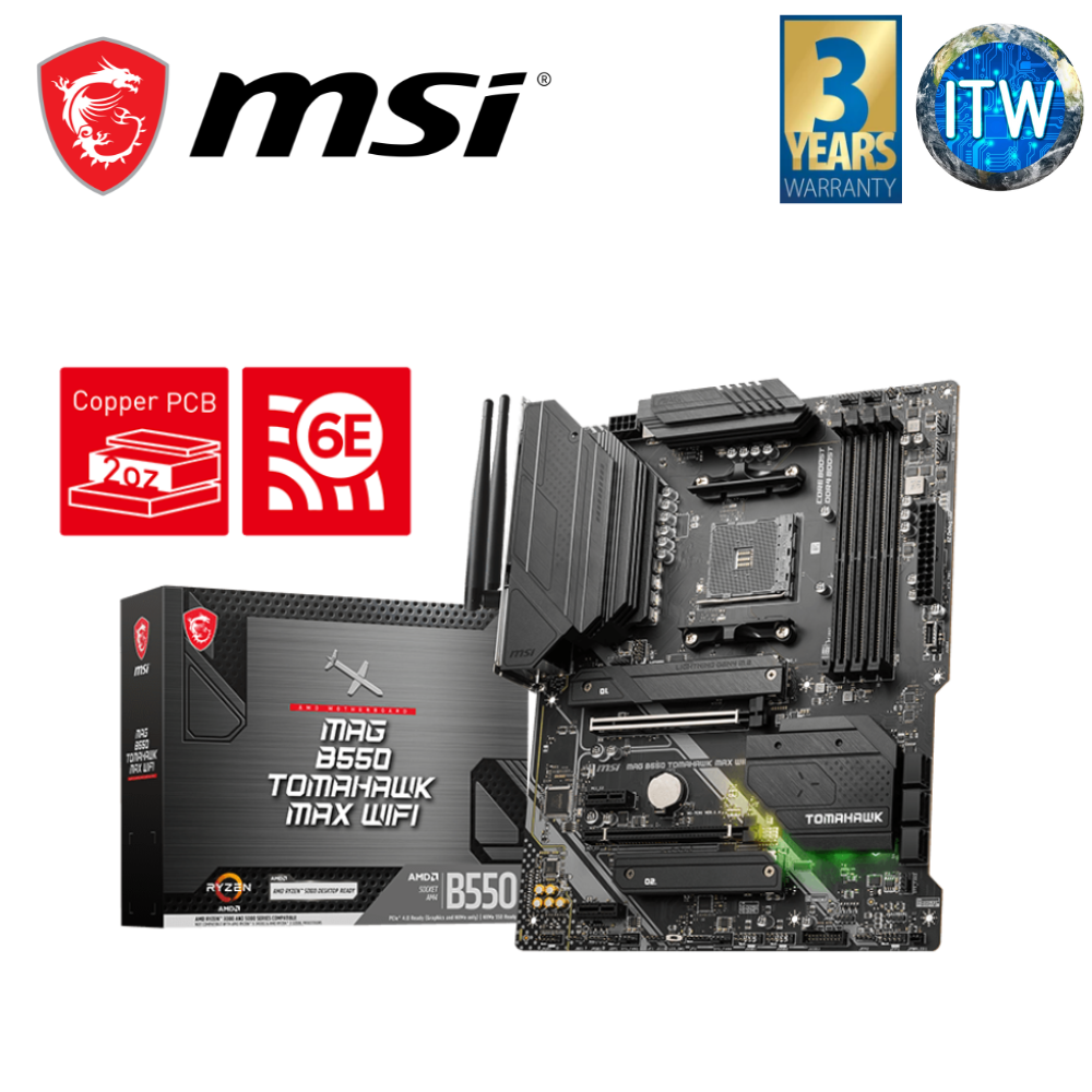 Amd Ryzen Msi Mag B550m Mortar Ryzen 5600x Motherboard Bundle