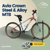 Avia Crown MTB Mountain Bike with Shimano Brakes and Helmet