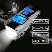 Waterproof Bike Light with LCD Screen and USB Charging