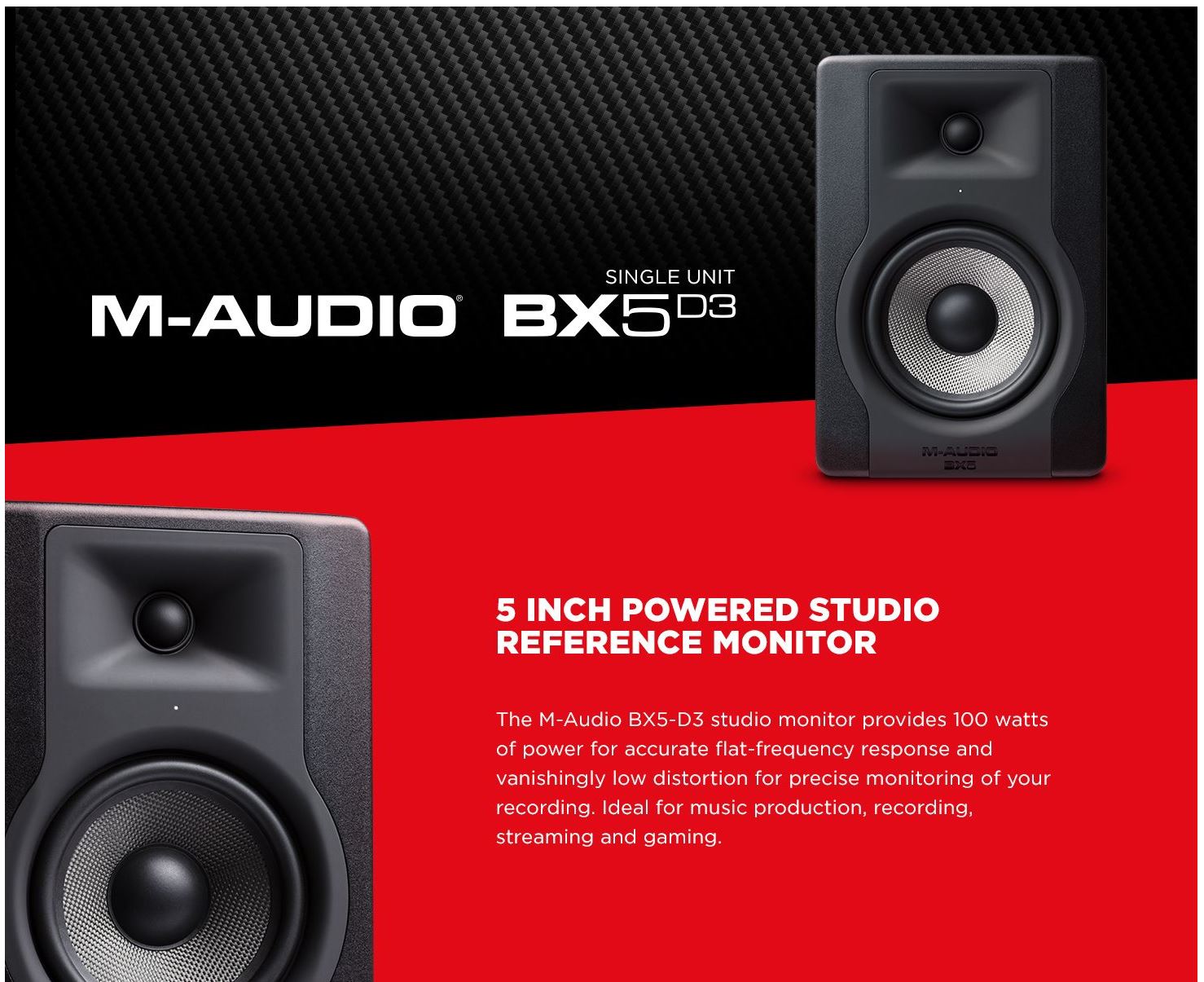 Yamaha HS5 Pair 2-Way Bass-Reflex bi-Amplified nearfield Studio Monitors  with 5 Inch woofers