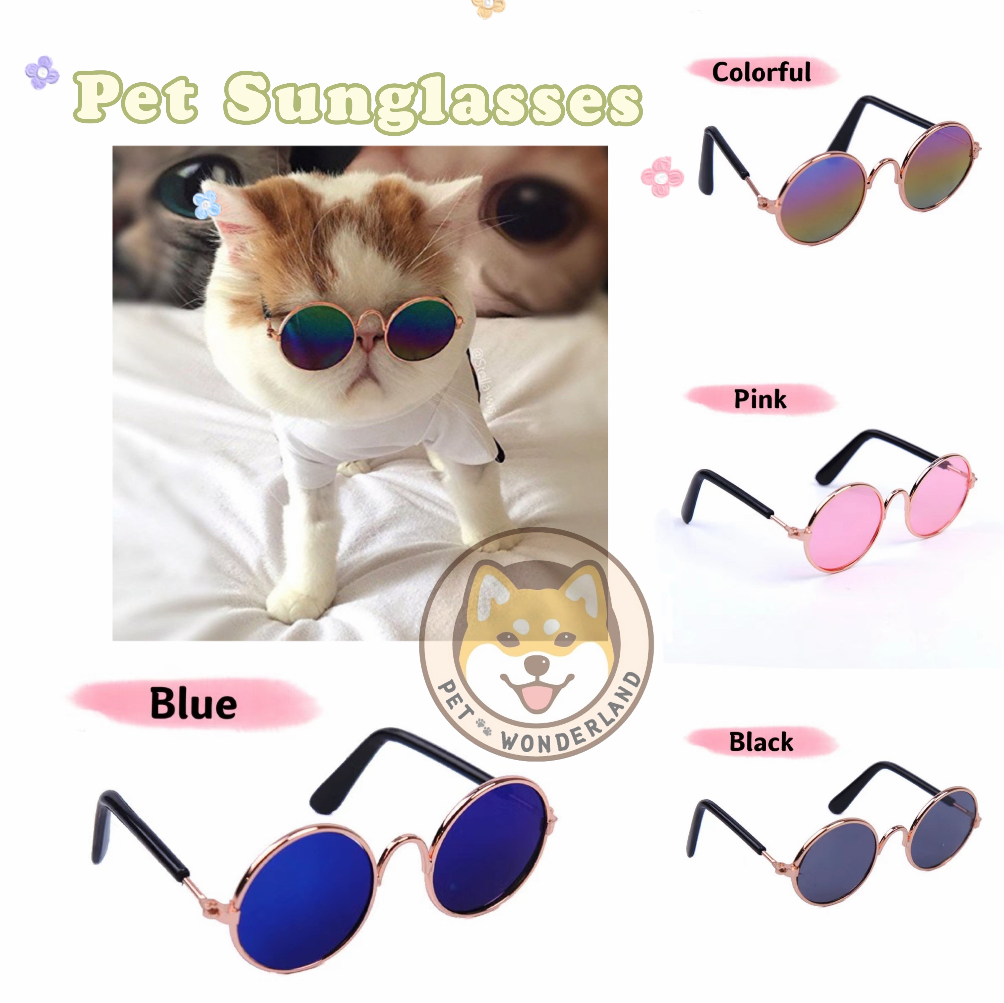 Cool Stunning Cat Dog Sunglasses for Cats Small Dogs Persian Kitten Puppy  Glasses Outdoor Travel Supplies accesorios para gatos