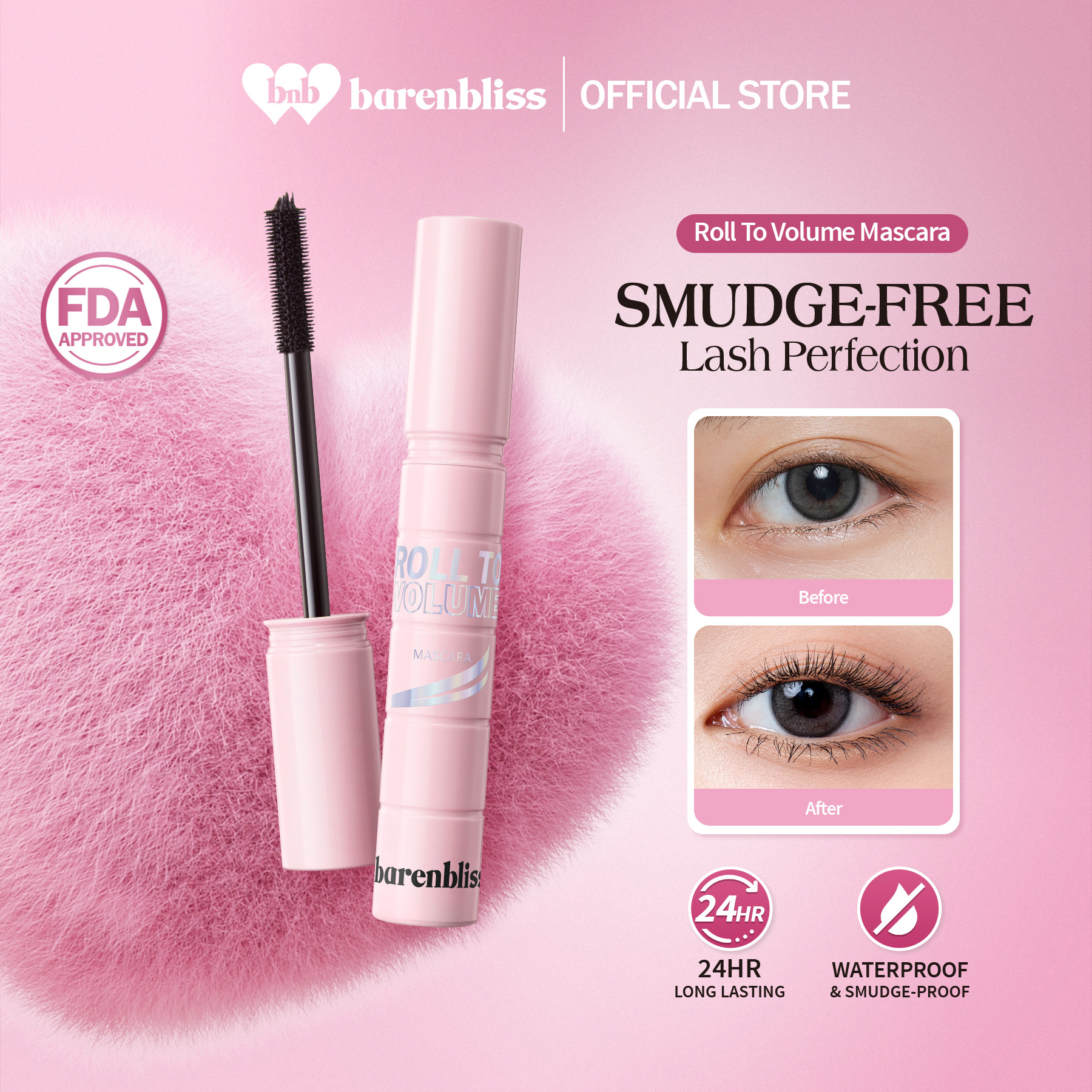Discount on barenbliss  shoes - SKU: barenbliss BNB Korean Roll To Volume Mascara - Long Lasting | Waterproof | Smudgeproof | Up to 24h V