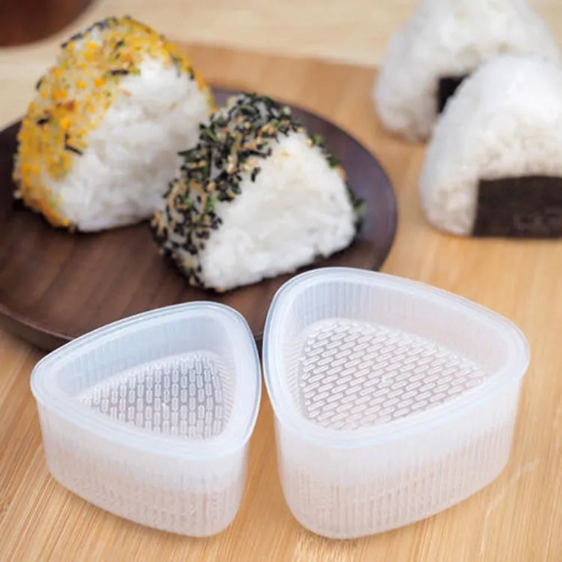 Cabilock 6pcs Set Sushi Making Set Sushi Making Gadget Triangle Rice Ball  Mold Onigiri Mould Silicone Molds Tools Rice Mold Onigiri Maker Triangle