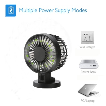EsoGoal USB Desk Mini Fan, Quiet Table Fan 2 Speed Modes Dual Blades For Home Room Office Table,Black - Intl April 2018 - 4 EsoGoal USB Desk Mini Fan, Quiet Table Fan 2 Speed Modes Dual Blades for Home Room Office Table,Black - intl - 4