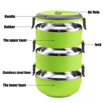 J&J 3 Layers Stainless Steel Lunch Box Thermal Insulated Handlewith FREE Nicer Dicer Plus Speedy Chopper June 2018 - 5 J&J 3 Layers Stainless Steel Lunch Box Thermal Insulated Handlewith FREE Nicer Dicer Plus Speedy Chopper - 5