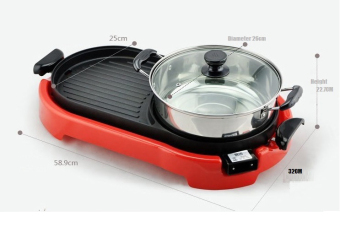 J&J Multi-function Electric Hotplate Grill (Red) June 2018 - 4 J&J Multi-function Electric Hotplate Grill (Red) - 4