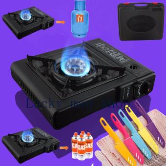 Lazada And USA Best Selling 6 In 1 Portable Gas Stove And Knife Set(Black) June 2018 - 2 lazada and USA best selling 6 in 1 Portable Gas Stove and knife set(Black) - 2