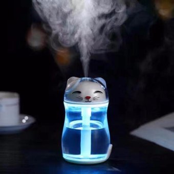 Lucky Cat Shape Mini Air Humidifier Desktop USB Oil Essential Aroma Diffuser Mist Maker Fogger With Multi Colors Night Light (Blue) June 2018 - 2 Lucky Cat Shape Mini Air Humidifier Desktop USB Oil Essential Aroma Diffuser Mist Maker Fogger with Multi Colors Night Light (Blue) - 2
