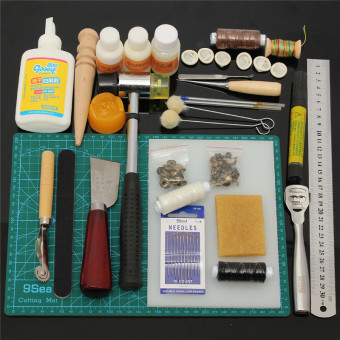 Tools Leather Craft Tool Kit Leather Hand Sewing Tool Set Professional - Intl June 2018 - 4 Tools Leather Craft Tool Kit Leather Hand Sewing Tool Set Professional - Intl - 4