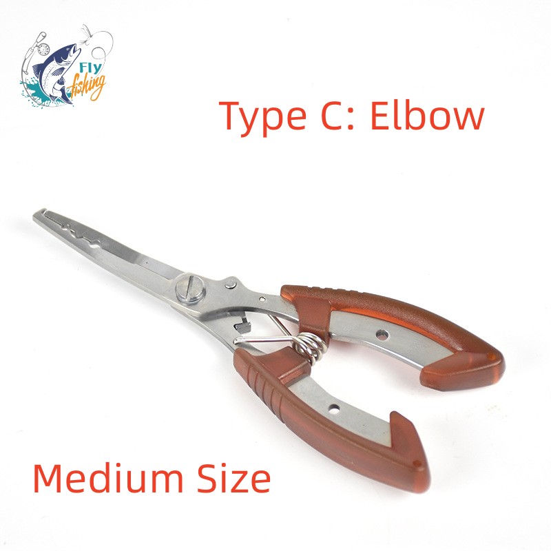 Stainless Steel Fishing Pliers Long Flat Nose Fishing Pliers  Multifunctional Sea Fishing Pliers