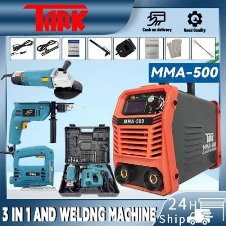 MMA-500 IGBT Welding Machine Bundle with Hand Drill & Grinder