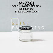 M-7361 Glass Jars 120 mL with Free Seals - 5x5x6 cm