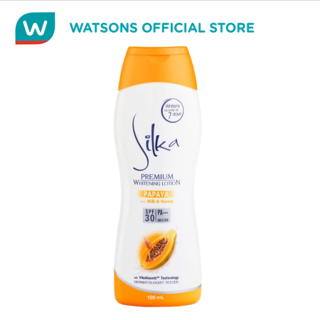 SILKA Papaya Whitening Lotion with SPF30, 100mL