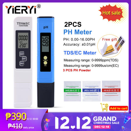 TDS, PH, EC Meter for Water Quality Testing - Hydroponics