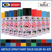Bosny Acrylic Spray Paint in 49 Colors - Various Finishes