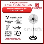 16" Metal Blade Stand Fan with 1 Year Warranty (STO 16 E)