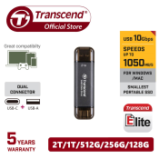 Transcend ESD310 Type C Portable SSD with Free Pouch