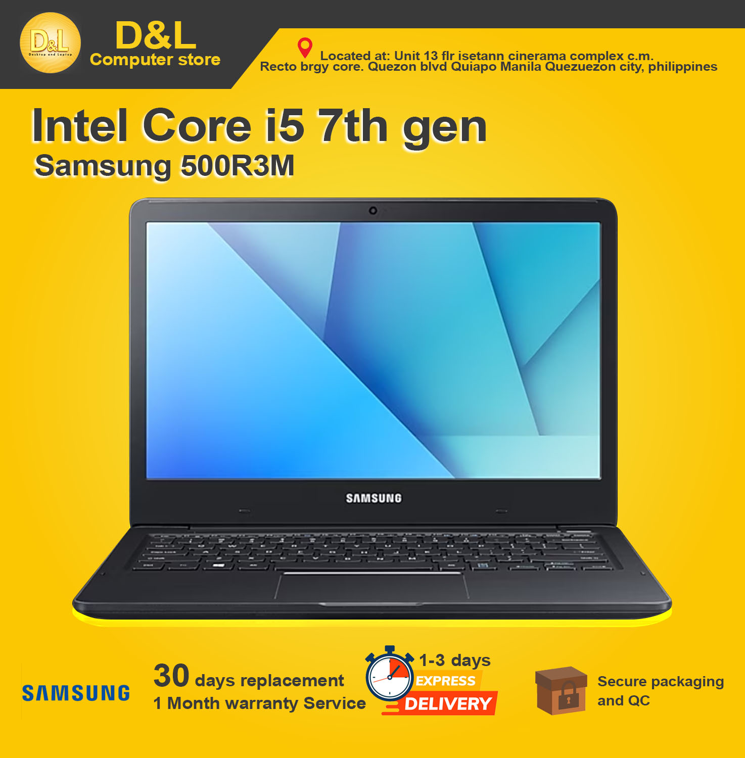 notebook samsung i5 7th gen